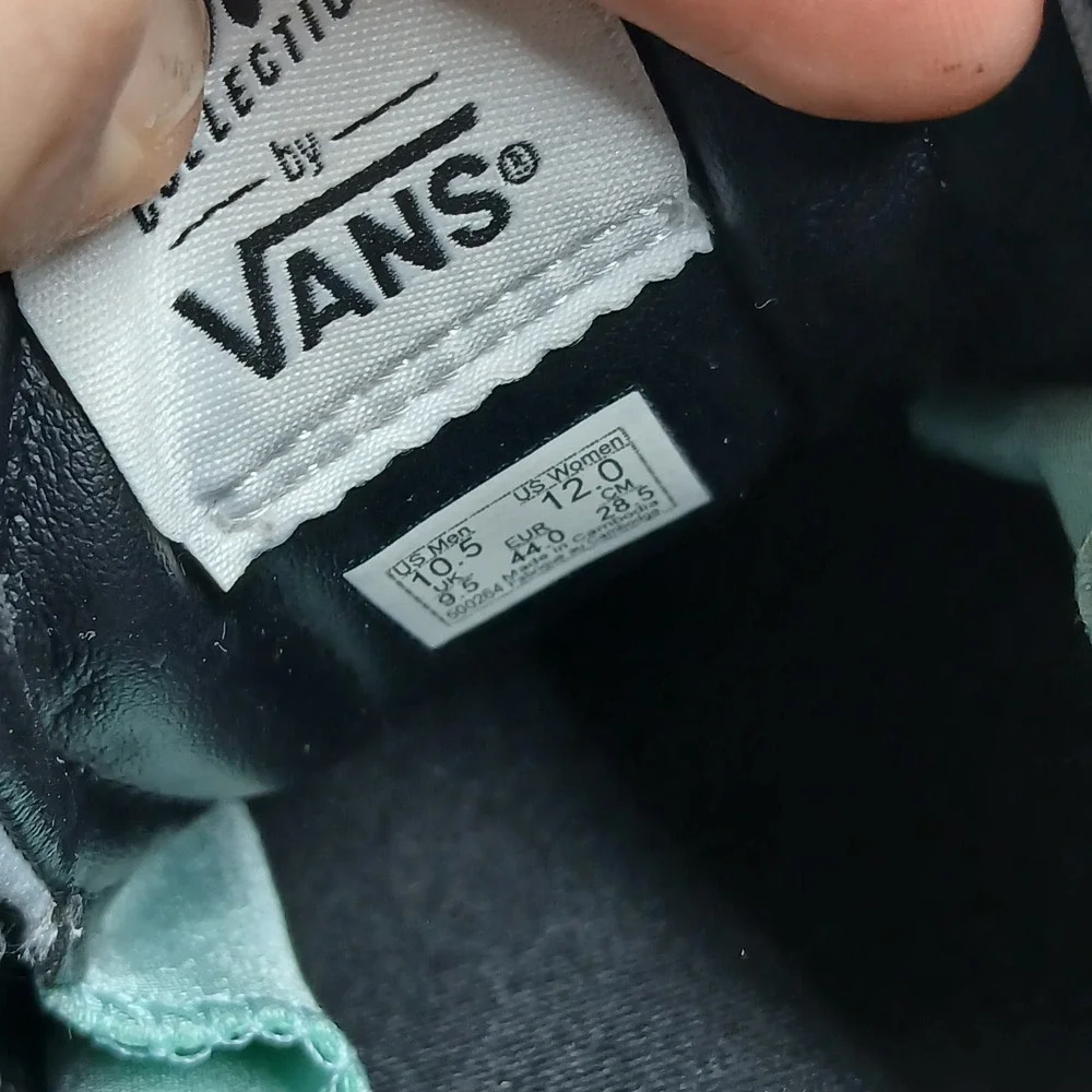 Vans Lowland CC Sneakers Men 10.5 White Black Leather Suede Skate Y2K Streetwear